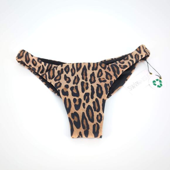 Swiminista Brave Bottom Leopard Print Bikini Bottoms Swimwear - Size S - NWT - Picture 3 of 16